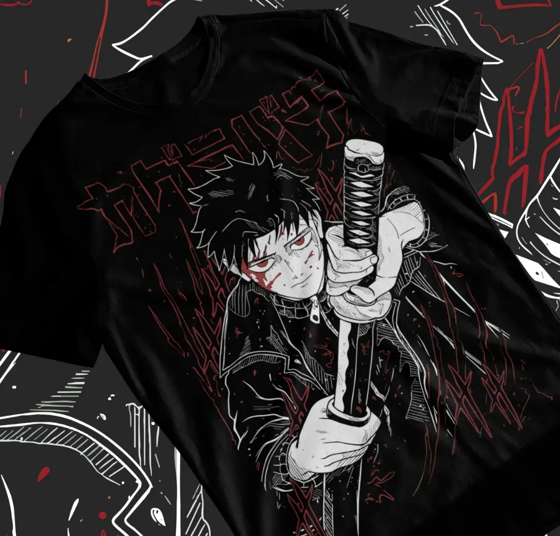 Kagura Bachi T-Shirt Anime Manga JJK Sukuna horreur noir cadeau chemise T-Shirt doux